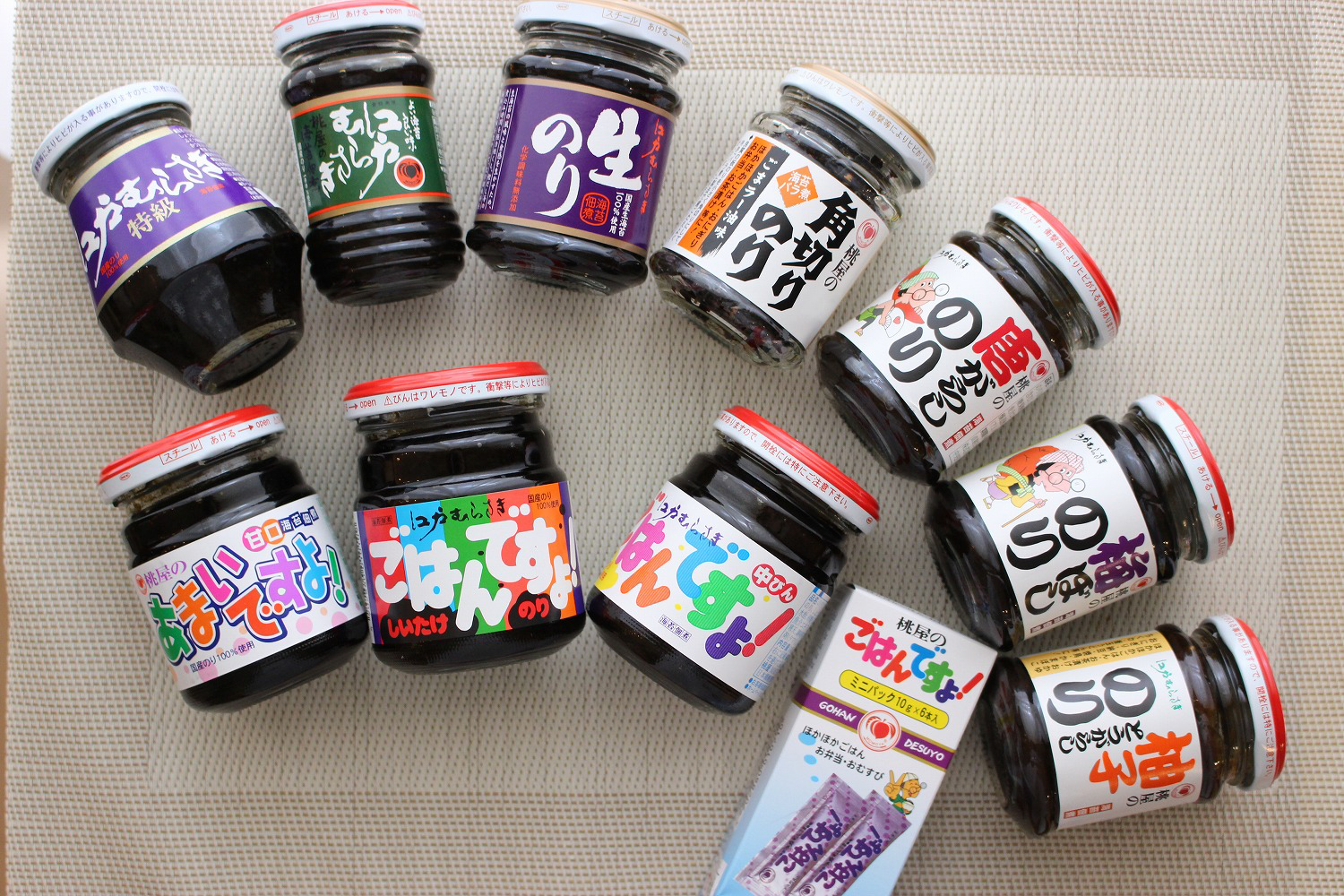 ごはんですよ のほかにもこんなに 桃屋のノリ佃煮 全10種を徹底紹介 連載 ごはんのおとも もぐナビニュース もぐナビ ごはんですよ のほかにもこんなに 桃屋のノリ佃煮 全10種を徹底紹介 連載 ごはんのおとも もぐナビニュース もぐナビ