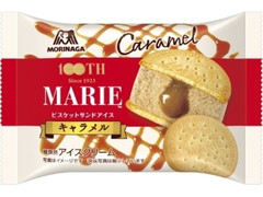 森永製菓 100THマリービスケットサンドアイス キャラメル 袋65ml