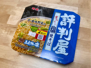 中評価 安く売ってたカップ塩焼きそば 明星食品 評判屋 重ねだし塩焼そば のクチコミ 評価 踊る埴輪さん もぐナビ