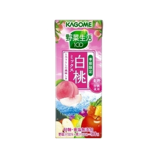 中評価 カゴメ 野菜生活100 白桃ミックス パック0mlのクチコミ 評価 商品情報 もぐナビ